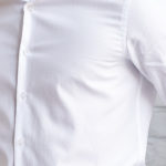 Мъжка черна риза с дълъг ръкав Classic White Sim 0385-16076