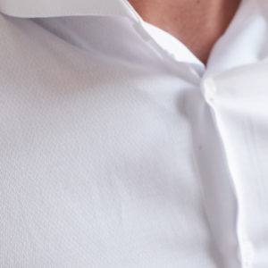 Класична біла чоловіча сорочка Black Sim 0385-16076 з довгим рукавом