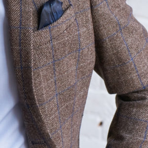 Blazer à boutonnage simple pour hommes Black Sim 1108 - Blazer en laine à carreaux pour hommes