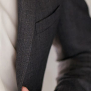 Мужской пиджак Black Sim 6700 серого цвета из шерсти