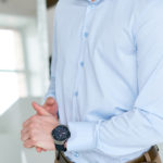 Рубашка Мужская Black Sim 0759-17906 - Классическая Мужская Светло-Голубая Рубашка С Мелкую-Мелкую Полоску