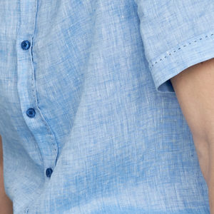 Летняя голубая рубашка BlackSim 1757 для мужчин
