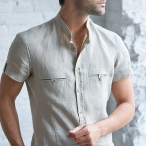Мужская Рубашка с коротким рукавом BlackSim Н451-451