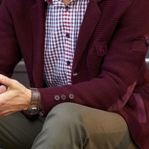 Men's knitted jacket BlackSim W032 marsal color