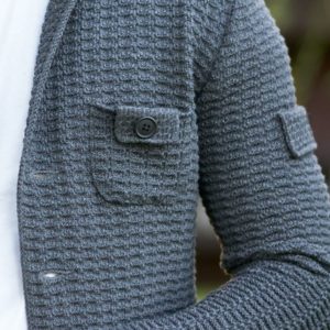 Men's knitted jacket BlackSim W063 graphite color